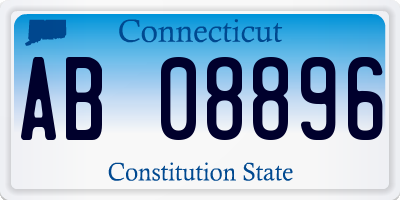 CT license plate AB08896