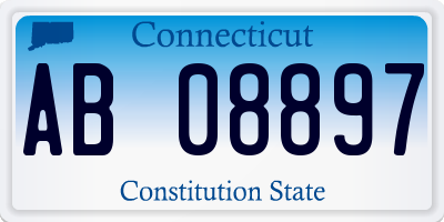 CT license plate AB08897