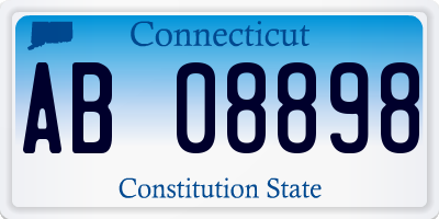 CT license plate AB08898