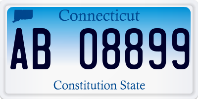 CT license plate AB08899