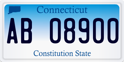 CT license plate AB08900