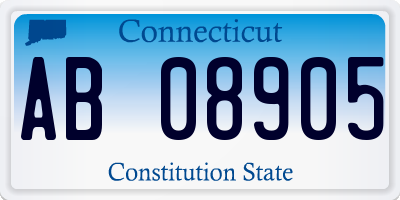 CT license plate AB08905