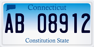 CT license plate AB08912