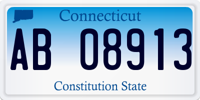 CT license plate AB08913
