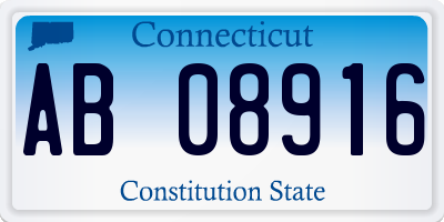 CT license plate AB08916