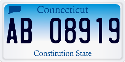 CT license plate AB08919