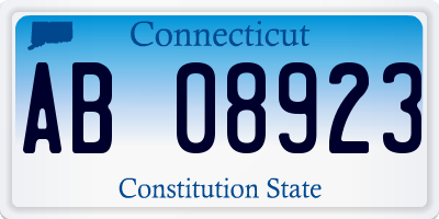 CT license plate AB08923