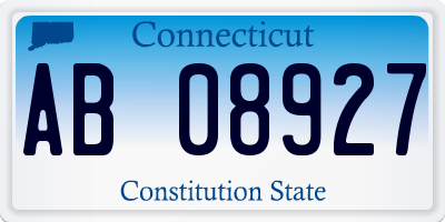 CT license plate AB08927