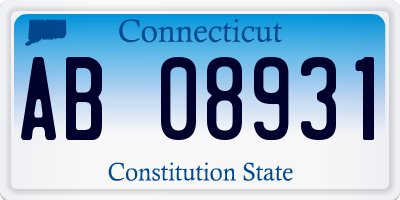 CT license plate AB08931