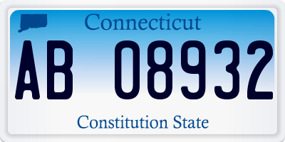 CT license plate AB08932