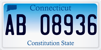 CT license plate AB08936