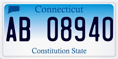 CT license plate AB08940