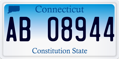 CT license plate AB08944