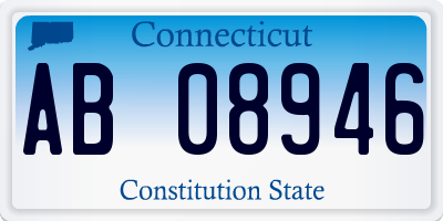 CT license plate AB08946