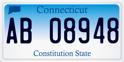CT license plate AB08948