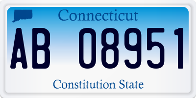 CT license plate AB08951