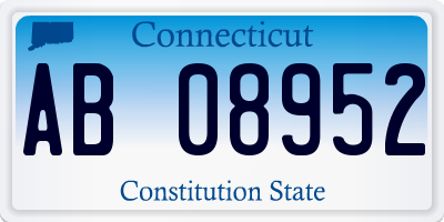 CT license plate AB08952
