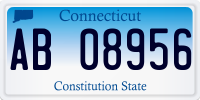 CT license plate AB08956