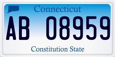 CT license plate AB08959