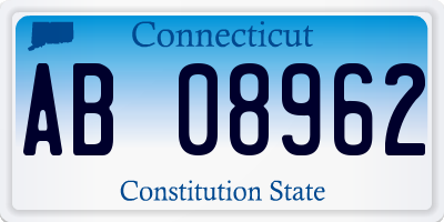 CT license plate AB08962