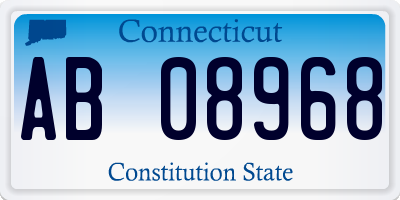 CT license plate AB08968