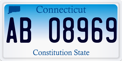 CT license plate AB08969