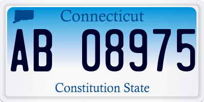 CT license plate AB08975