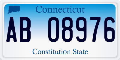 CT license plate AB08976