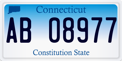 CT license plate AB08977