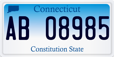 CT license plate AB08985