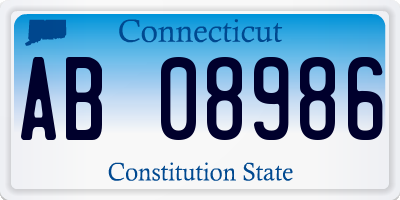 CT license plate AB08986