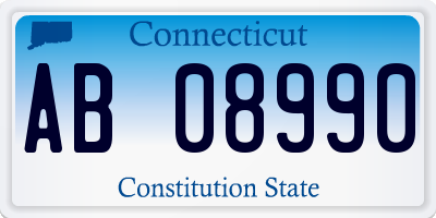 CT license plate AB08990
