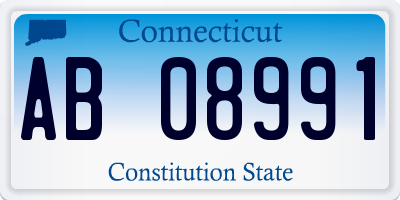CT license plate AB08991