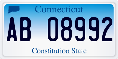 CT license plate AB08992