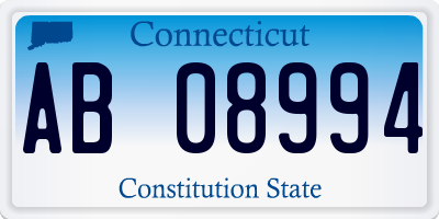CT license plate AB08994