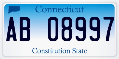 CT license plate AB08997