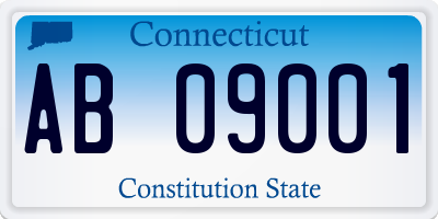 CT license plate AB09001