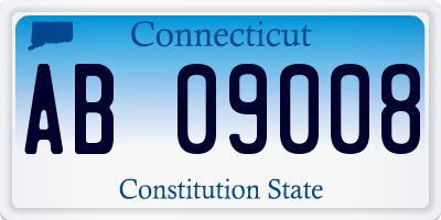 CT license plate AB09008