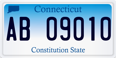 CT license plate AB09010
