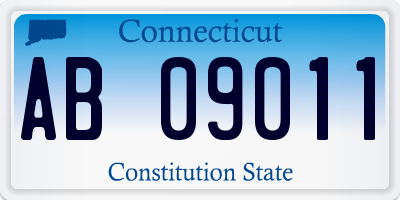 CT license plate AB09011