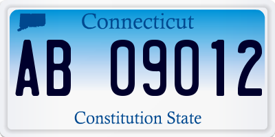 CT license plate AB09012