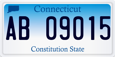 CT license plate AB09015