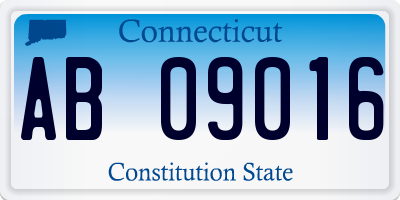 CT license plate AB09016
