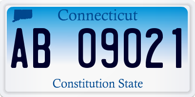 CT license plate AB09021