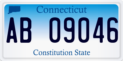 CT license plate AB09046