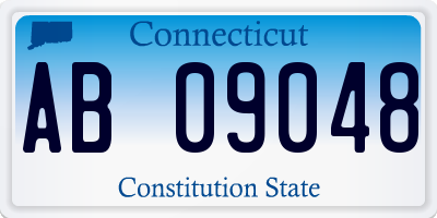 CT license plate AB09048