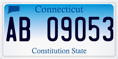 CT license plate AB09053