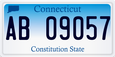 CT license plate AB09057