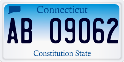 CT license plate AB09062