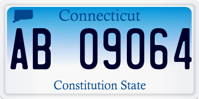CT license plate AB09064